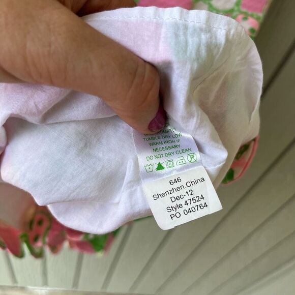 Lilly Pulitzer 2012 Butterfly Print Shift Dress – Size 4, Scalloped Hem, Cotton - Picture 9 of 10